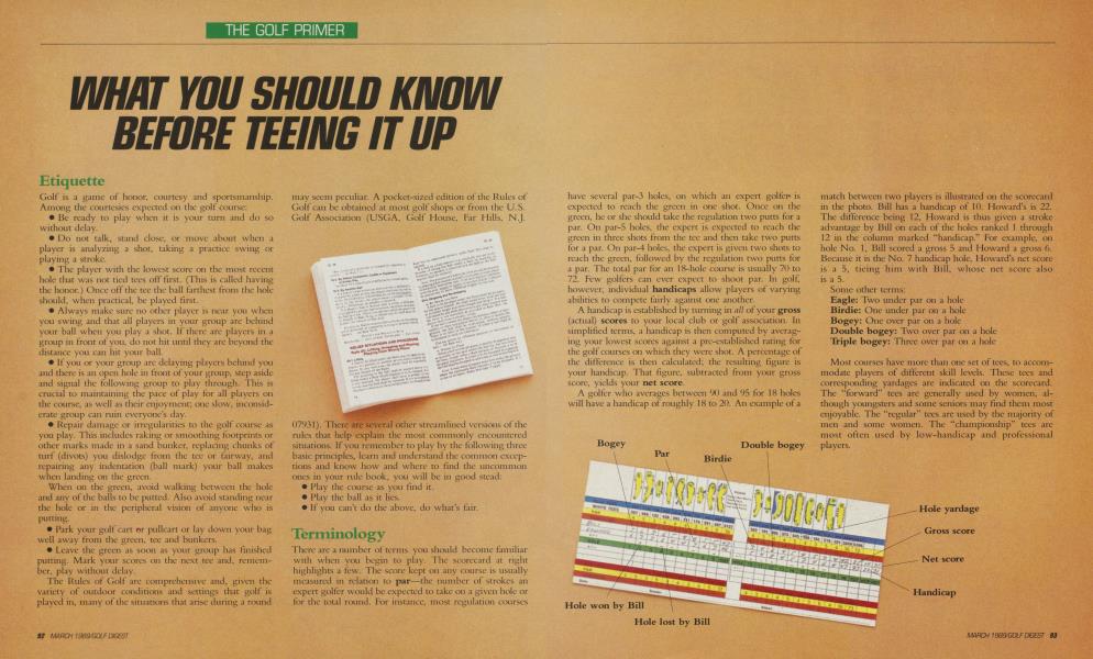 WHAT YOU SHOULD KNOW BEFORE TEEING IT UP