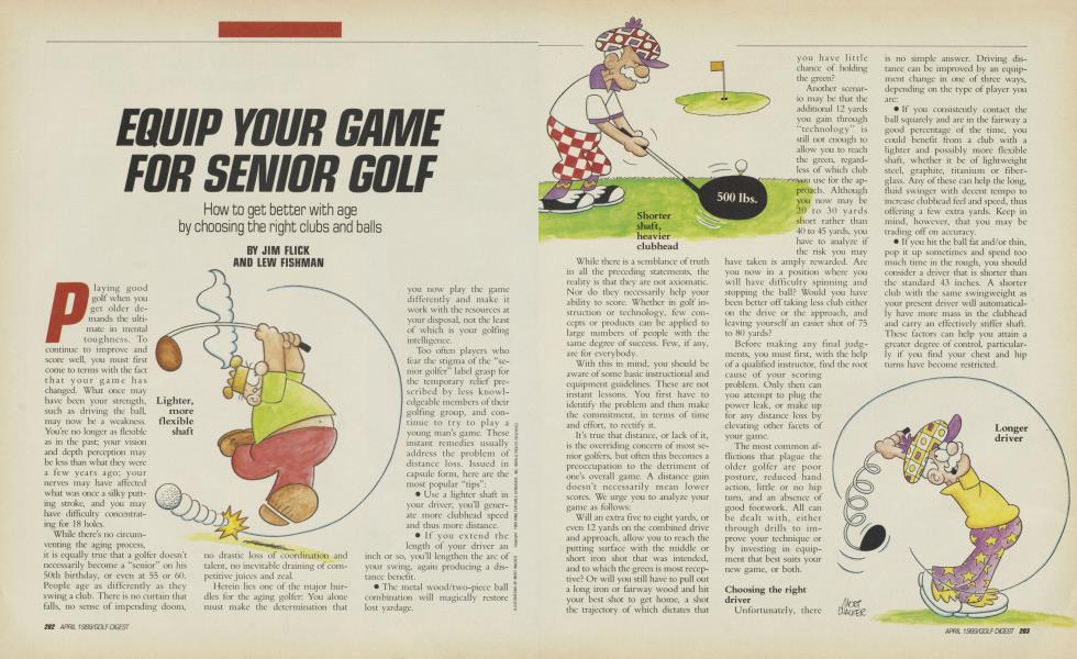 EQUIP YOUR GAME FOR SENIOR GOLF