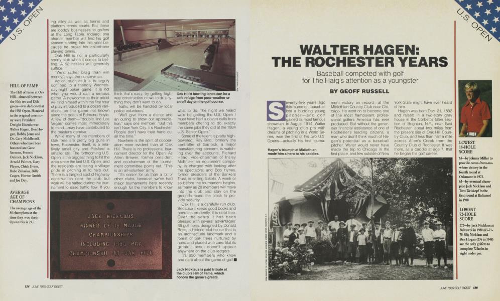 WALTER HAGEN: THE ROCHESTER YEARS