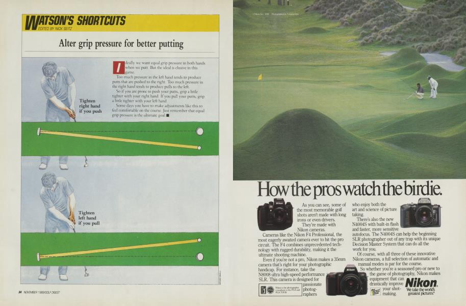 Alter grip pressure for better putting