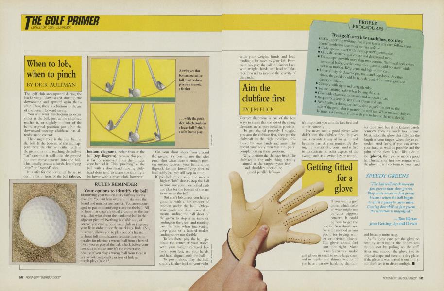 When to lob, when to pinch