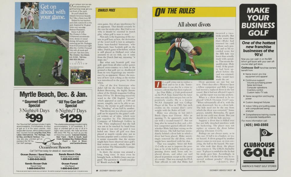 All about divots