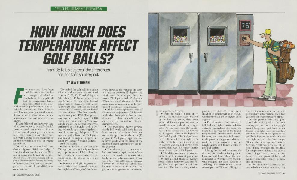 HOW MUCH DOES TEMPERATURE AFFECT GOLF BALLS?
