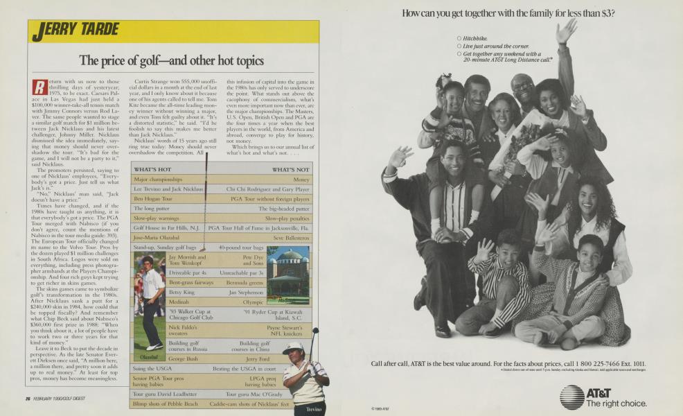 The price of golf—and other hot topics