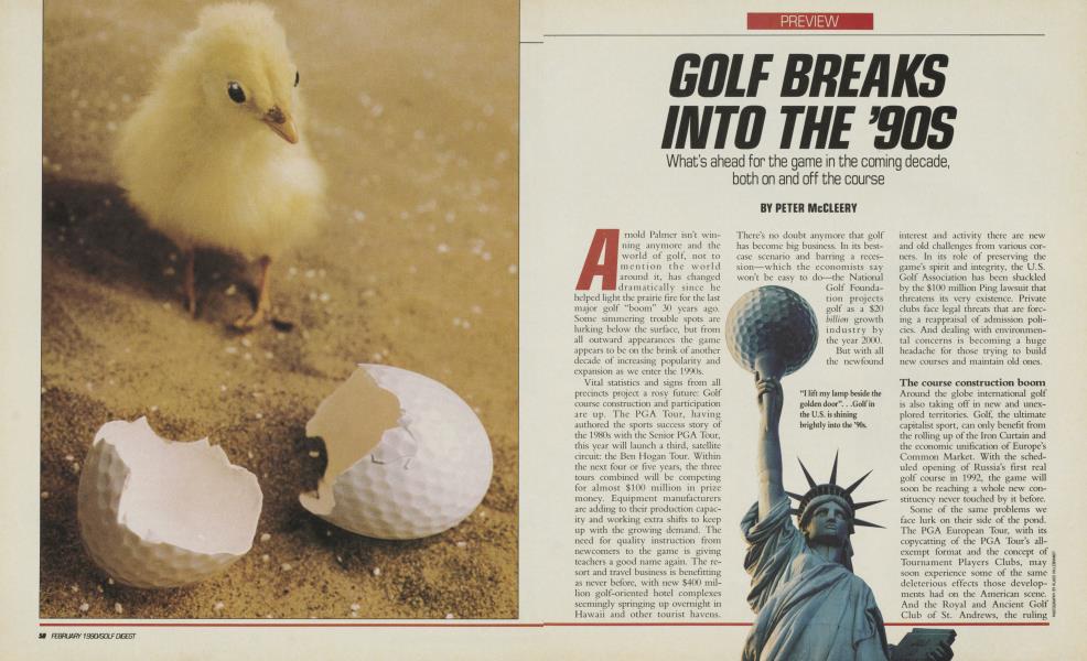 GOLF BREAKS INTO THE 90'S