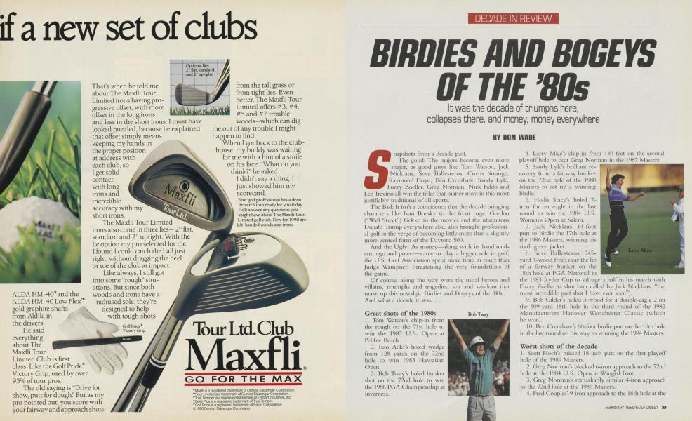 BIRDIES AND BOGEYS OF THE '80s