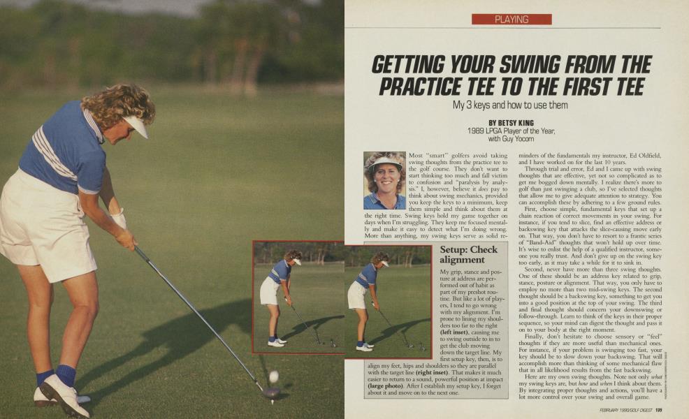 GETTING YOUR SWING FROM TIN PRACTICE TEE TO THE FIRST TEE