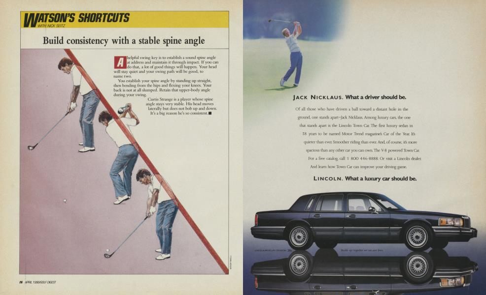 Build consistency with a stable spine angle
