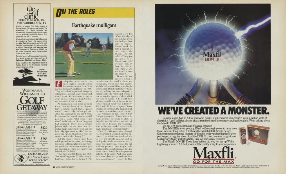 Earthquake mulligans