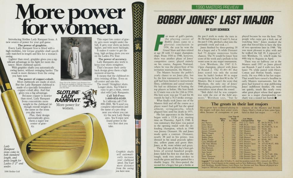 BOBBY JONES’ LAST MAJOR