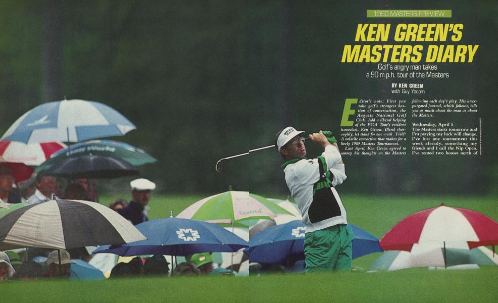 KEN GREEN’S MASTERS DIARY