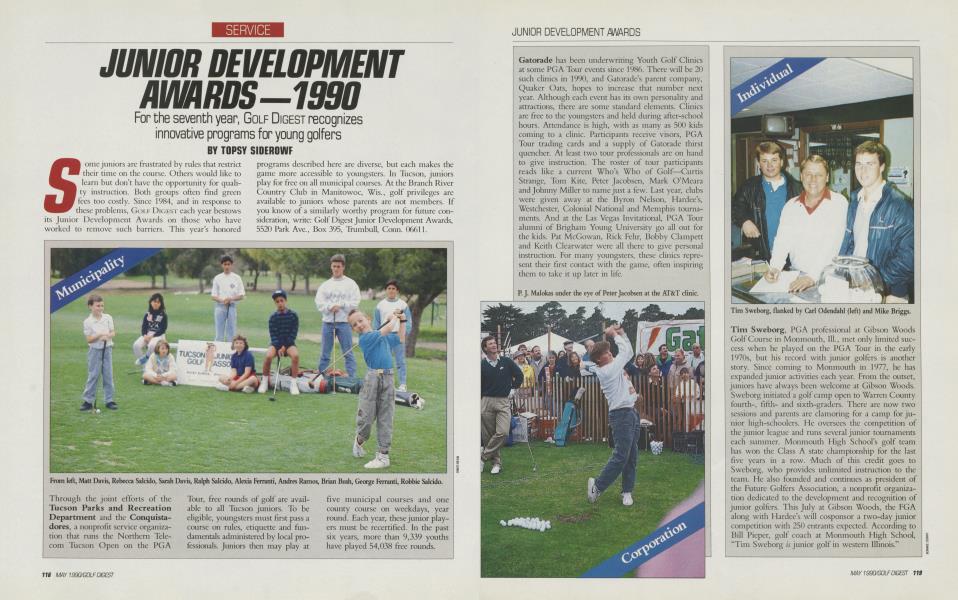 JUNIOR DEVELOPMENT AWARDS—1990