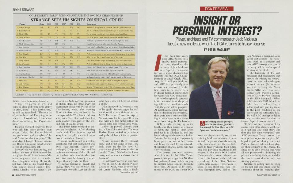 INSIGHT OR PERSONAL INTEREST?