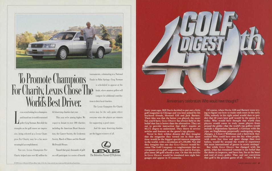 GOLF DIGEST 40th Anniversary celebration: Who would have thought?
