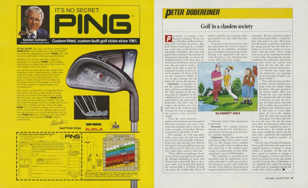 Golf in a classless society