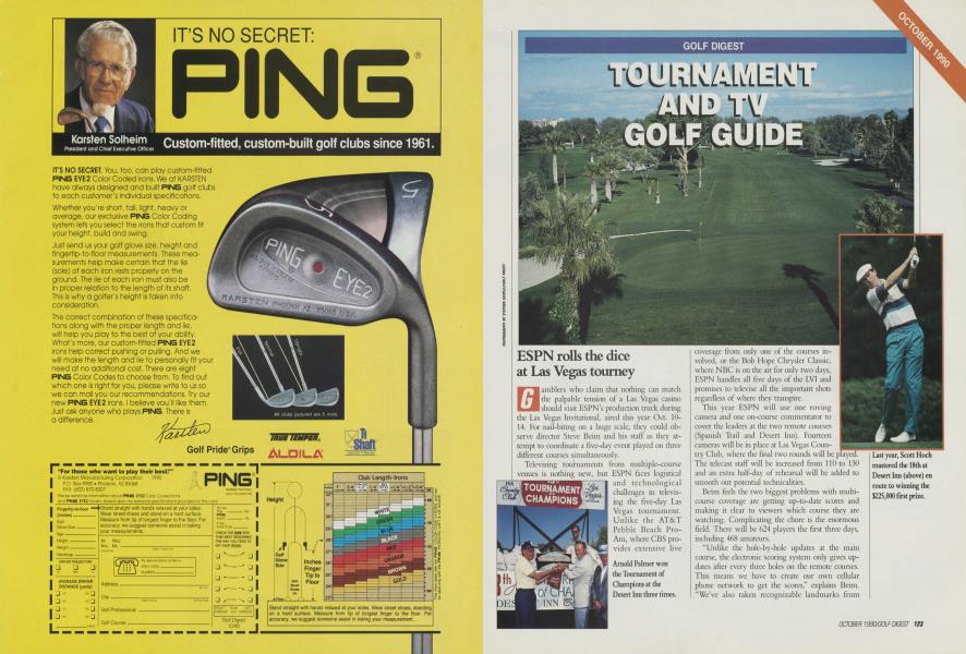 TOURNAMENT AND TV GOLF GUIDE