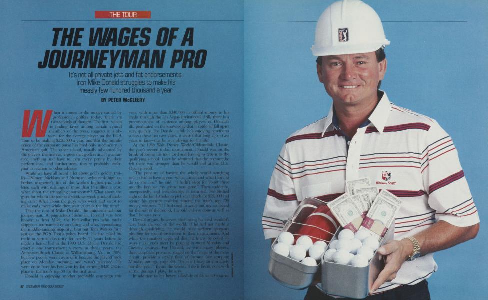 THE WAGES OF A JOURNEYMAN PRO