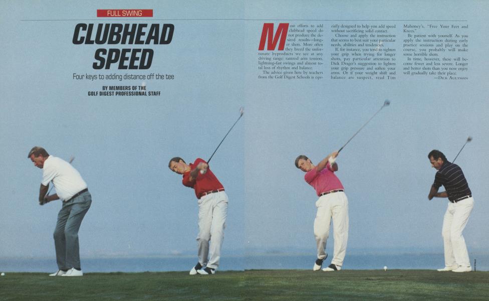 CLUBHEAD SPEED