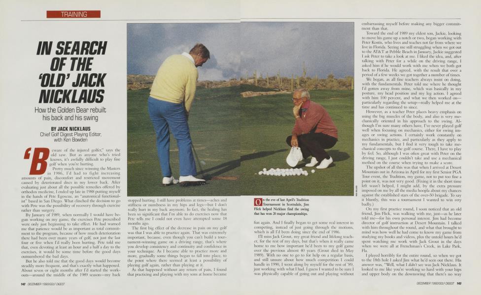 IN SEARCH OF THE 'OLD’ JACK NICKLAUS