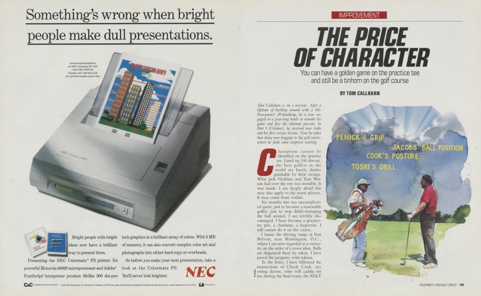 THE PRICE OF CHARACTER