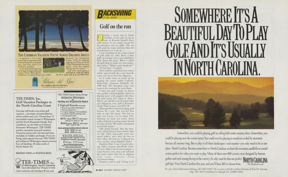 Golf on the run