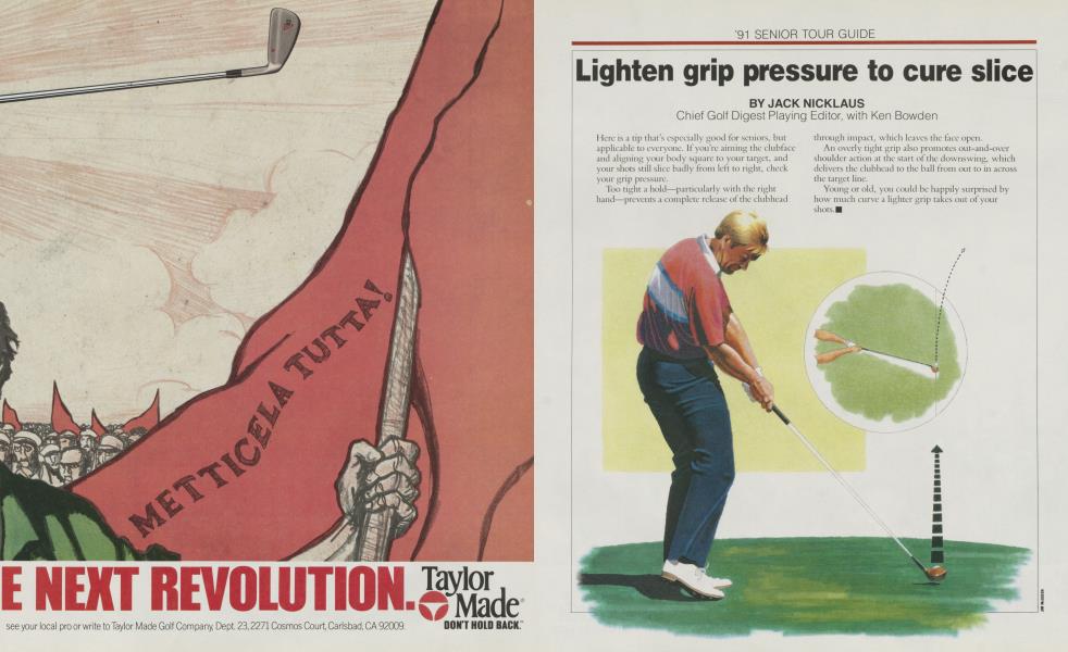 Lighten grip pressure to cure slice