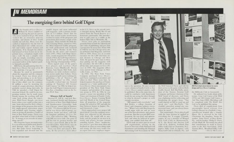 The energizing force behind Golf Digest