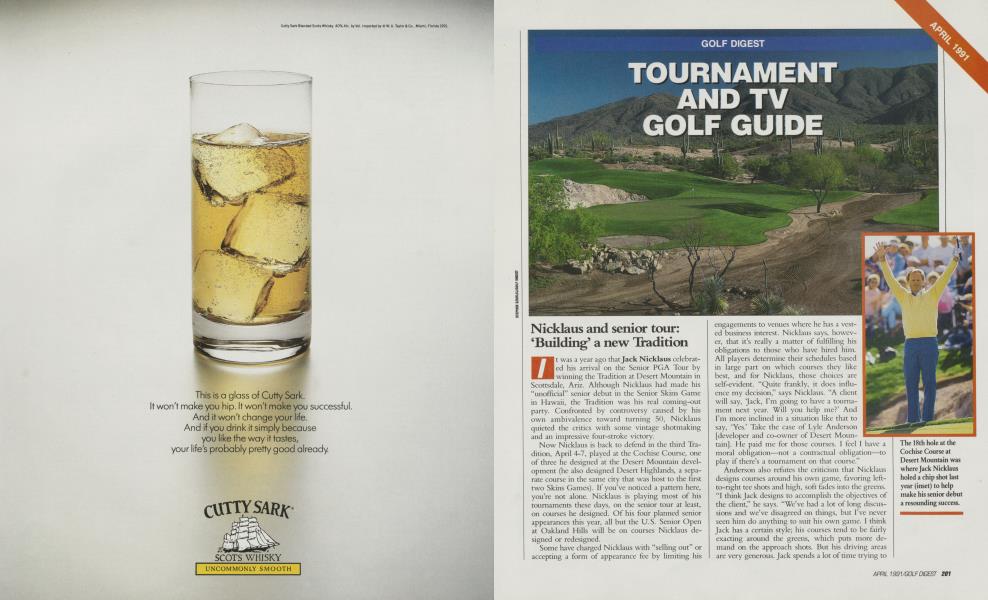 TOURNAMENT AND TV GOLF GUIDE