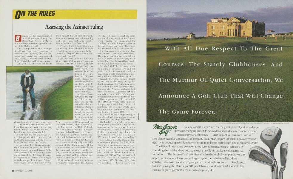 Assessing the Azinger ruling