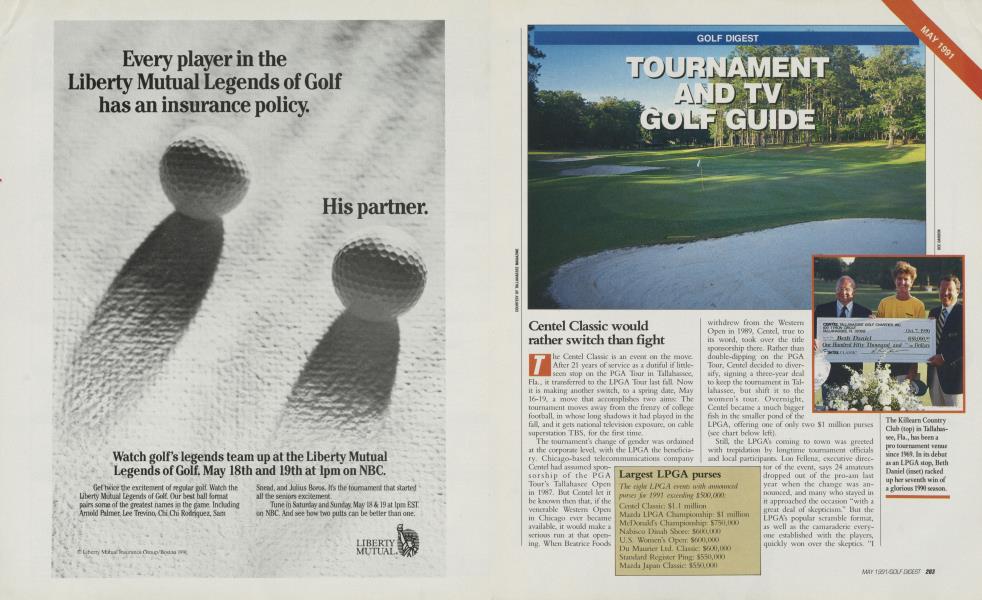 TOURNAMENT AND TV GOLF GUIDE