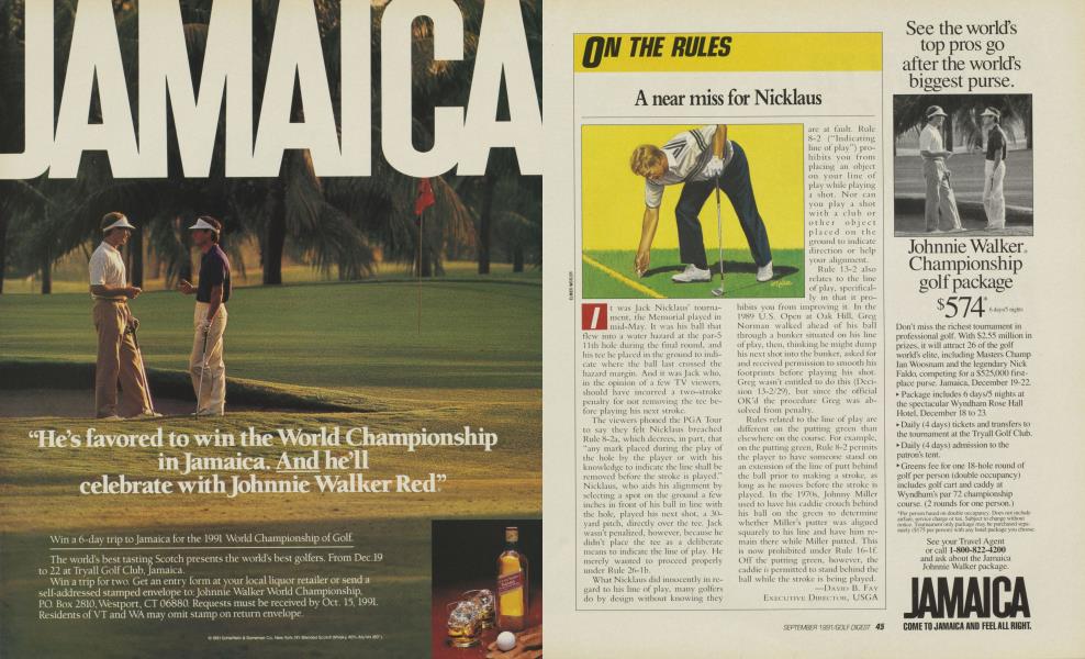 A near miss for Nicklaus