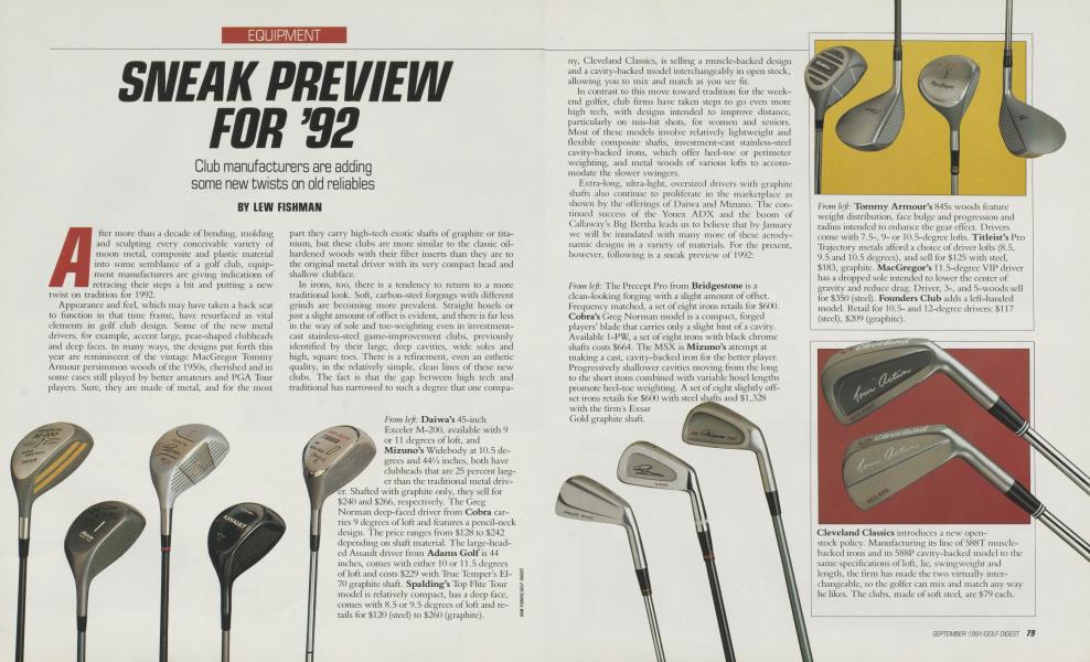 SNEAK PREVIEW FOR’92