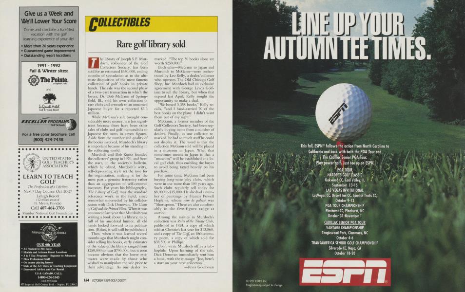 Rare golf library sold