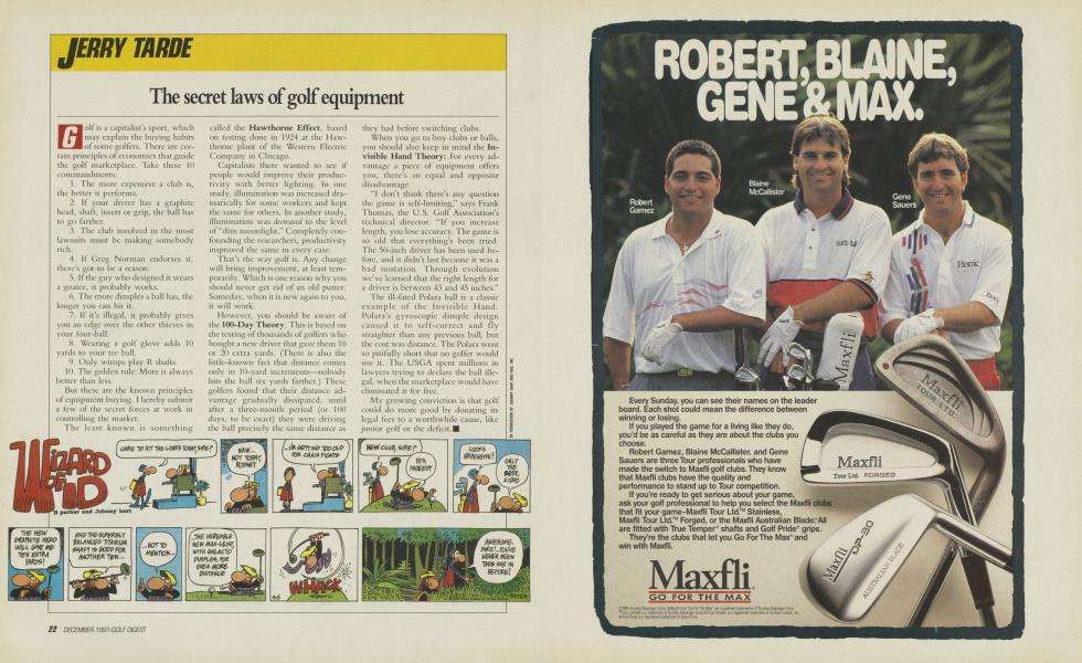 The secret laws of golf equipment