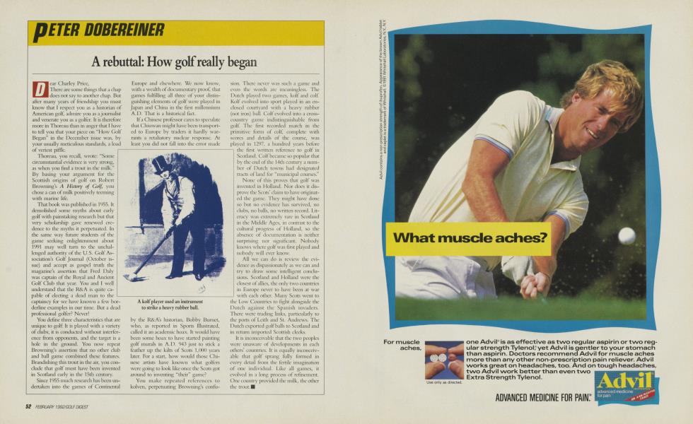A rebuttal: How golf really began