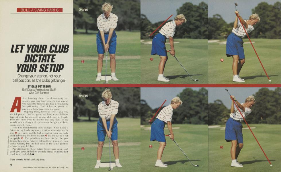 LET YOUR CLUB DICTATE YOUR SETUP