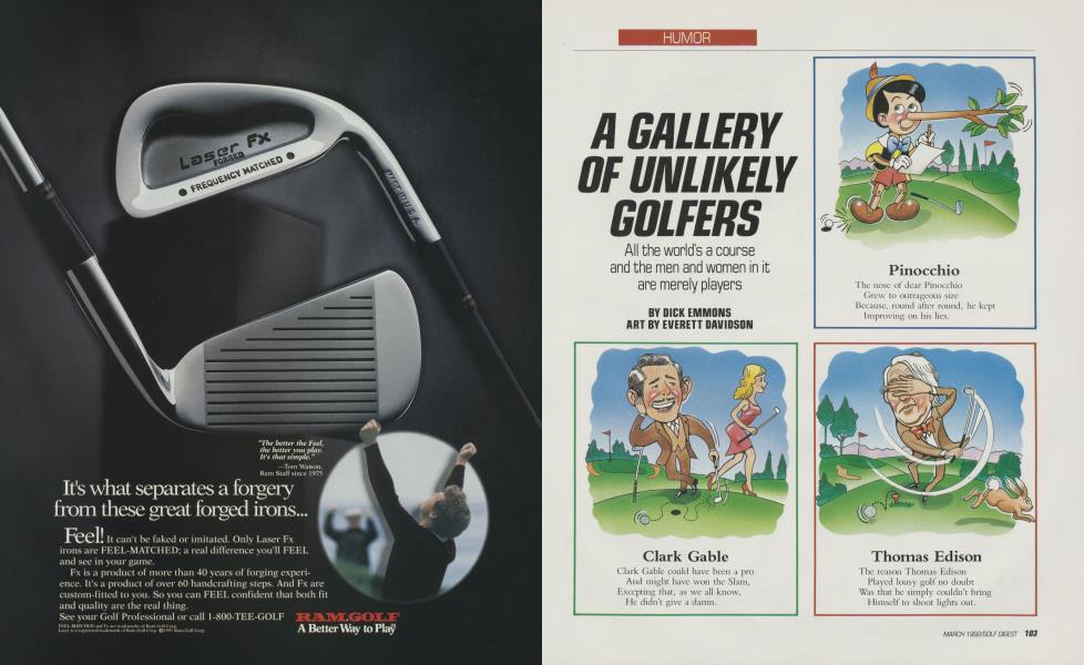 A GALLERY OF UNLIKELY GOLFERS