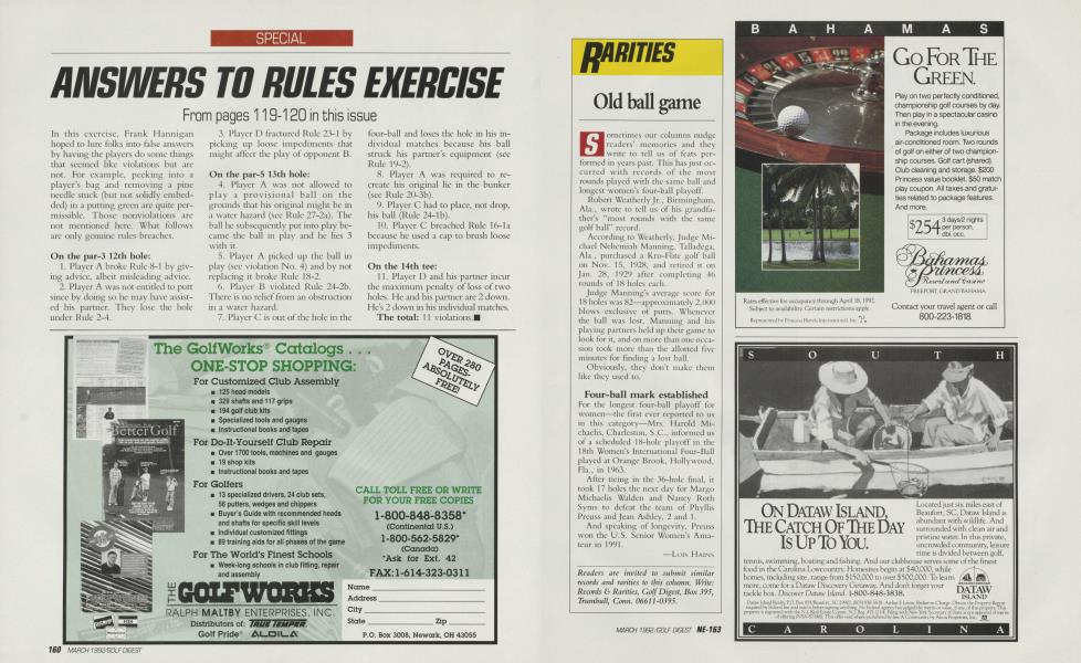ANSWERS TO RULES EXERCISE