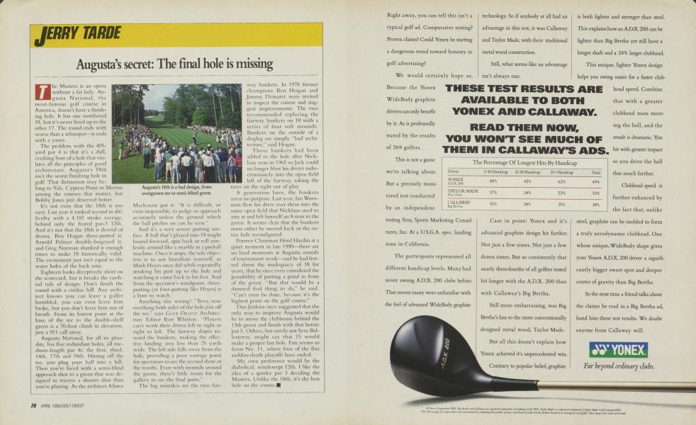 Augusta’s secret: The final hole is missing