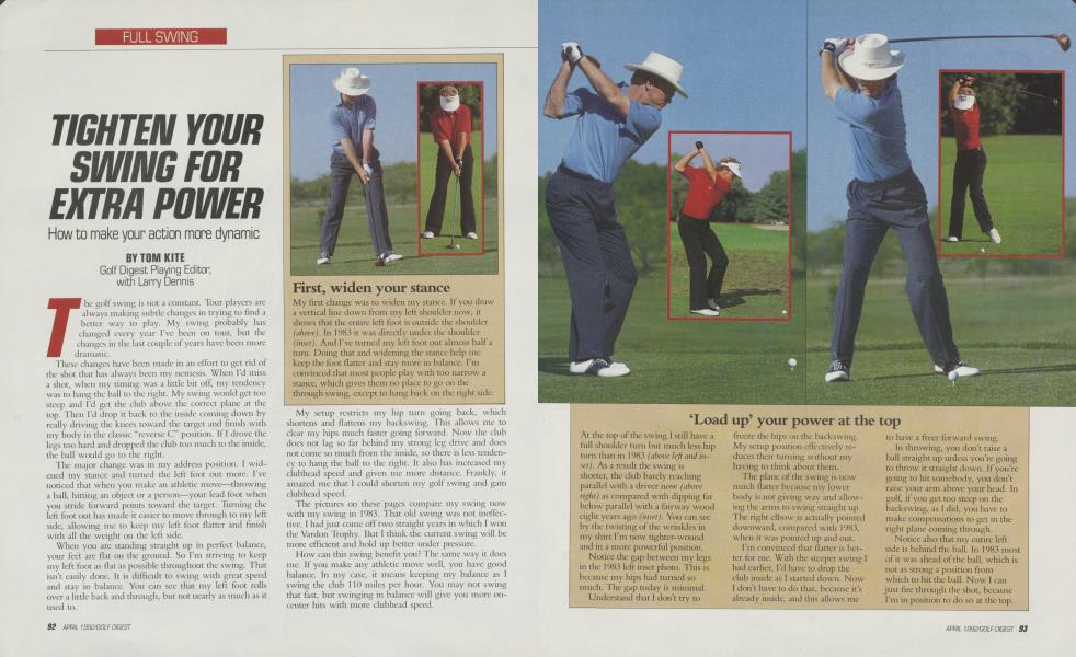 TIGHTEN YOUR SWING FOR EXTRA POWER