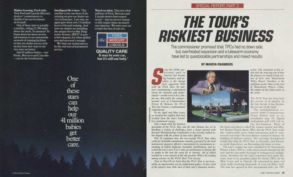 THE TOUR’S RISKIEST BUSINESS