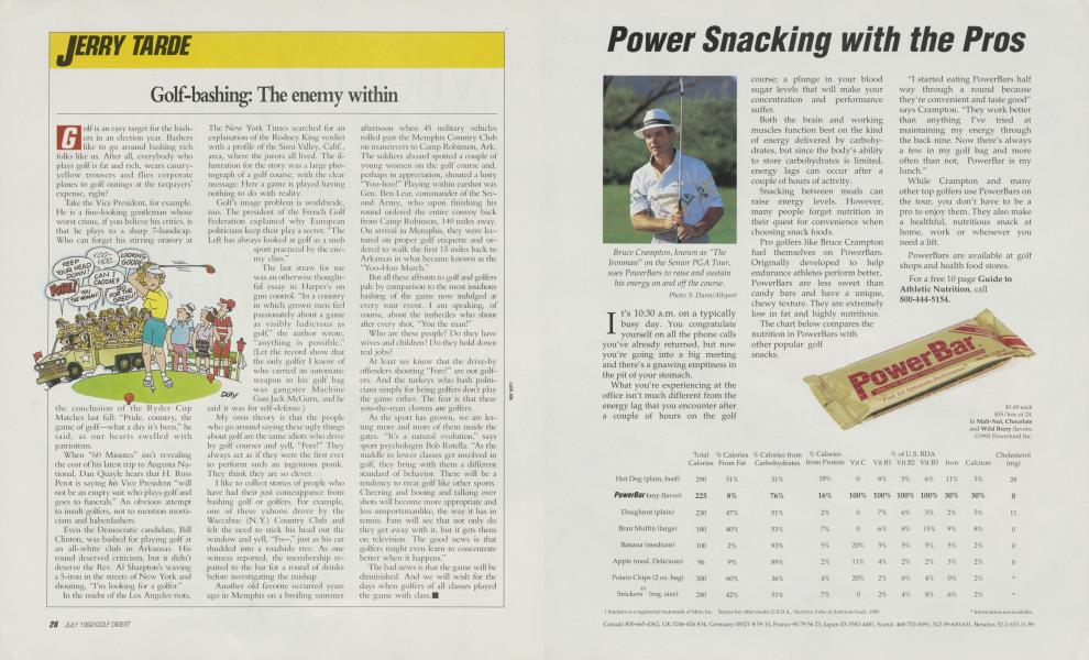Golf-bashing: The enemy within