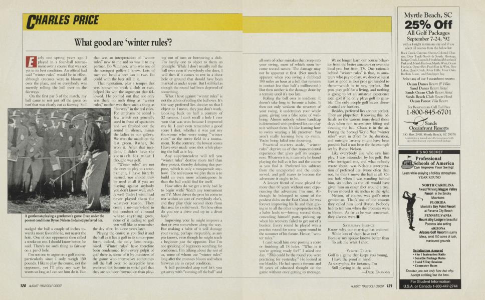 What good are ‘winter rules’?