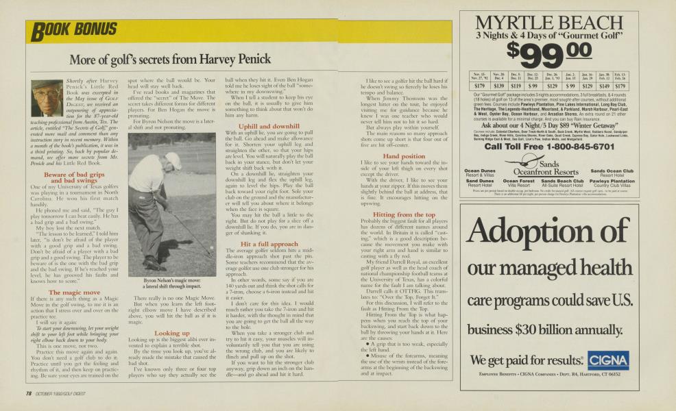 More of golf's secrets from Harvey Penick