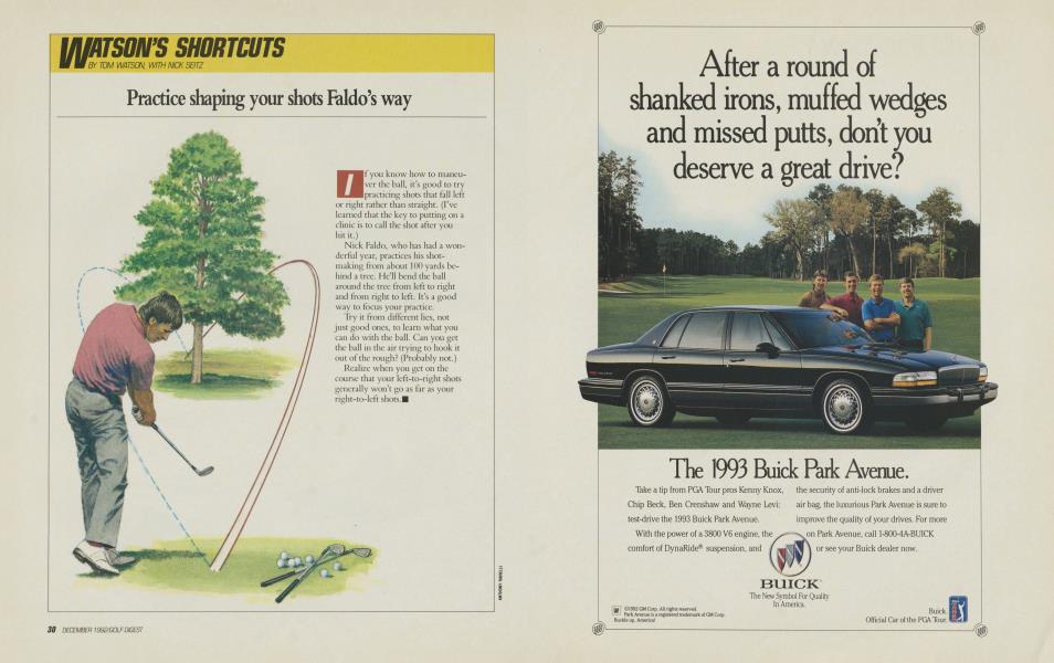 Practice shaping your shots Faldo's way