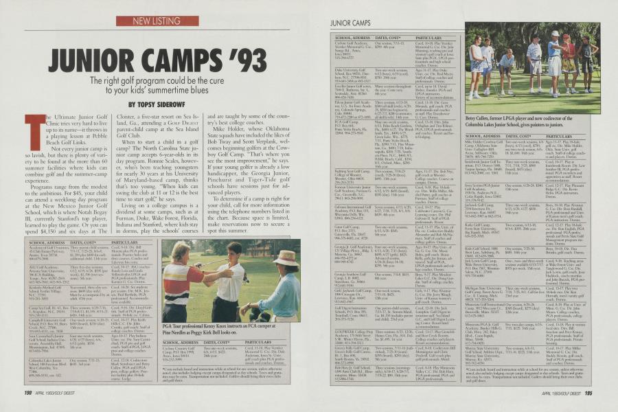 JUNIOR CAMPS '93