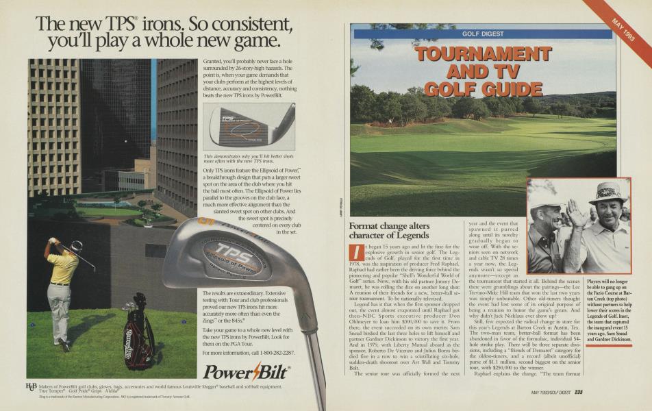 TOURNAMENT AND TV GOLF GUIDE