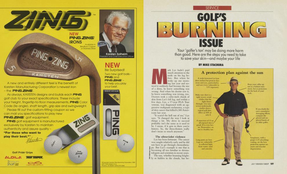 GOLF'S BURNING ISSUE