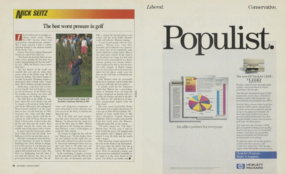 The best worst pressure in golf