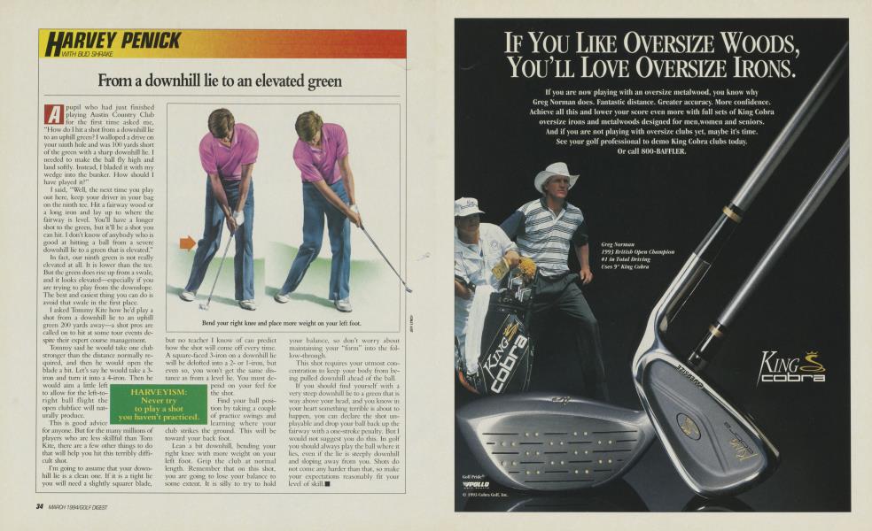From a downhill lie to an elevated green